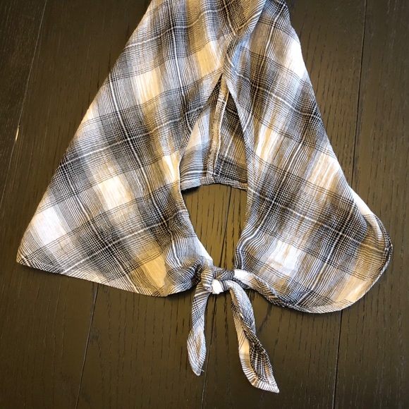 Lauren Ralph Lauren black/white plaid bellsleeves - Picture 4 of 11